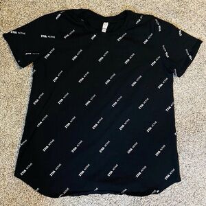 Zyia Active Women's Short Sleeve LOGO Tee in Black